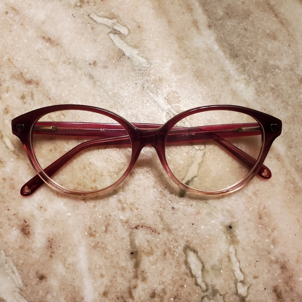 Passion Heart Purple School Boy Glasses Frame